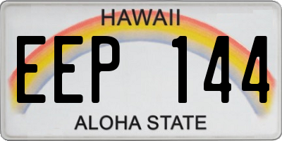 HI license plate EEP144