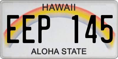 HI license plate EEP145