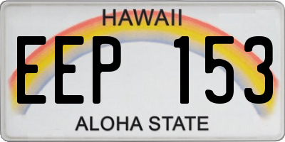 HI license plate EEP153