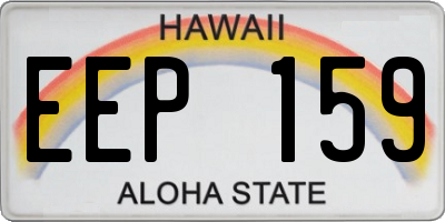 HI license plate EEP159