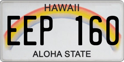 HI license plate EEP160