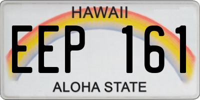 HI license plate EEP161