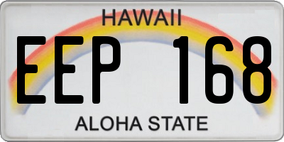 HI license plate EEP168