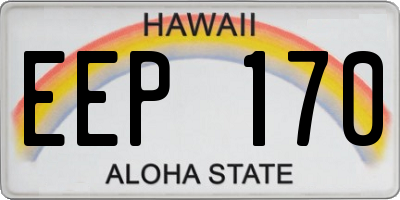HI license plate EEP170