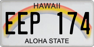 HI license plate EEP174