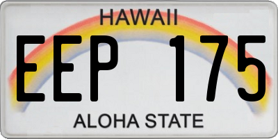 HI license plate EEP175