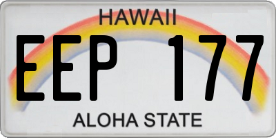 HI license plate EEP177