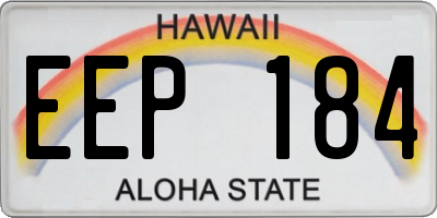 HI license plate EEP184