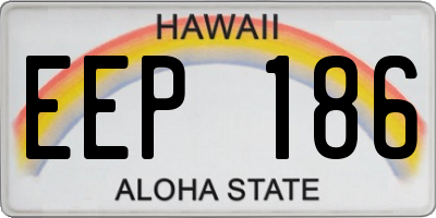HI license plate EEP186