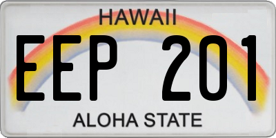 HI license plate EEP201