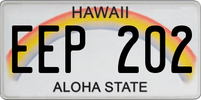 HI license plate EEP202