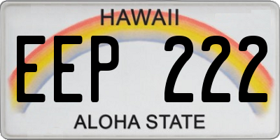 HI license plate EEP222