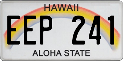 HI license plate EEP241