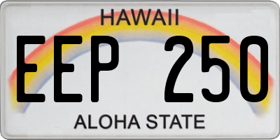 HI license plate EEP250
