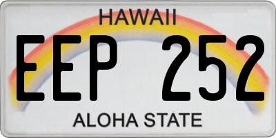 HI license plate EEP252