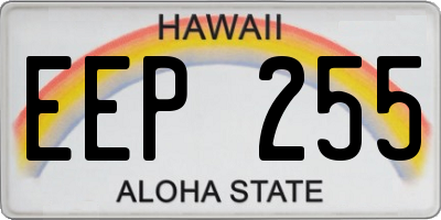 HI license plate EEP255