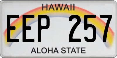 HI license plate EEP257