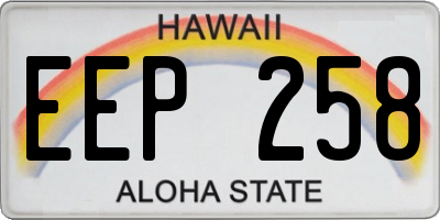 HI license plate EEP258