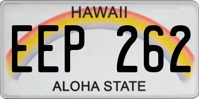 HI license plate EEP262