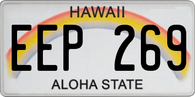 HI license plate EEP269