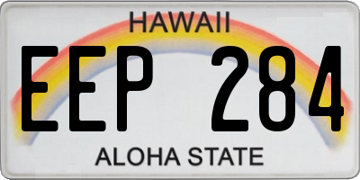HI license plate EEP284