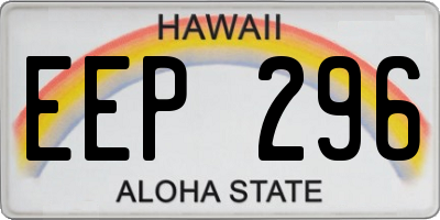 HI license plate EEP296