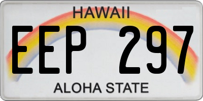 HI license plate EEP297