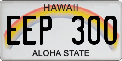 HI license plate EEP300