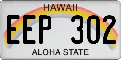 HI license plate EEP302