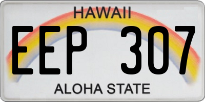 HI license plate EEP307