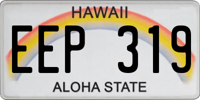 HI license plate EEP319