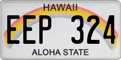 HI license plate EEP324