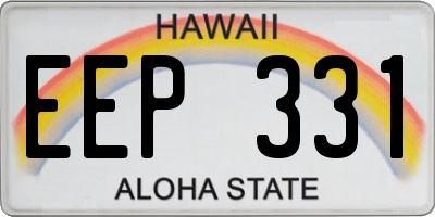 HI license plate EEP331