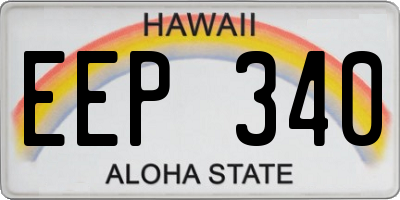 HI license plate EEP340