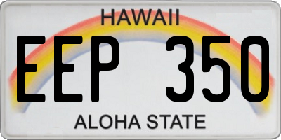 HI license plate EEP350