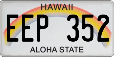 HI license plate EEP352