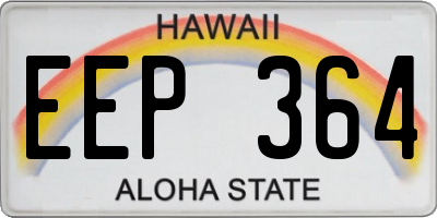 HI license plate EEP364