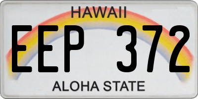 HI license plate EEP372