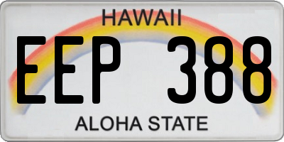 HI license plate EEP388