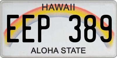 HI license plate EEP389
