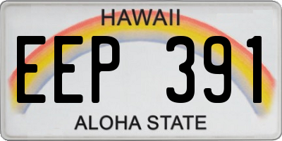 HI license plate EEP391