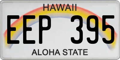 HI license plate EEP395