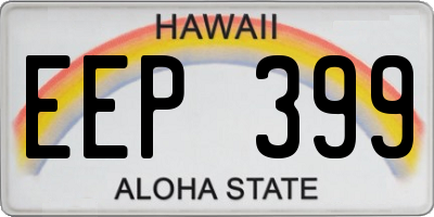 HI license plate EEP399