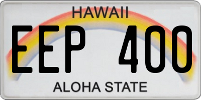 HI license plate EEP400