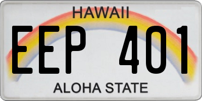 HI license plate EEP401