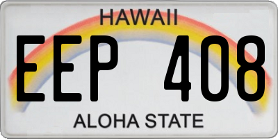 HI license plate EEP408