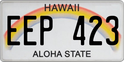 HI license plate EEP423