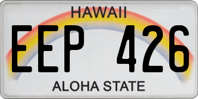 HI license plate EEP426