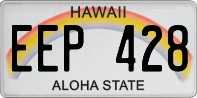 HI license plate EEP428
