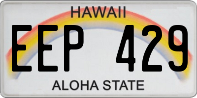 HI license plate EEP429
